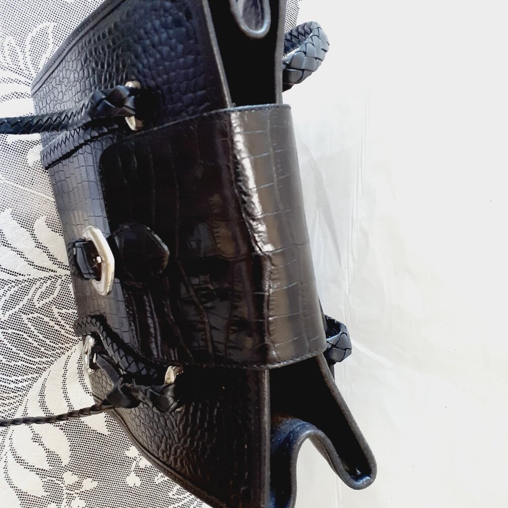 Brighton Croc Style Messenger Bag - Picture 8 of 14